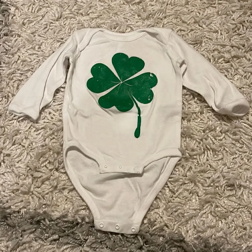 St. Patrick’s Day Shamrock Onesie 12 months
